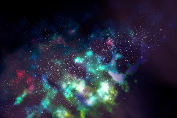 Wall Mural - space bright fantasy abstract background