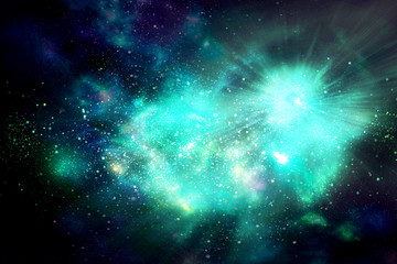 Wall Mural - space bright fantasy abstract background