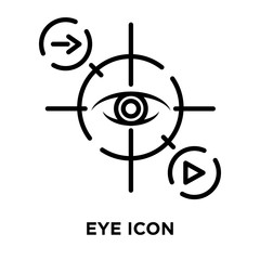 Poster - Eye icon vector isolated on white background, Eye sign , line symbol or linear element design in outline style