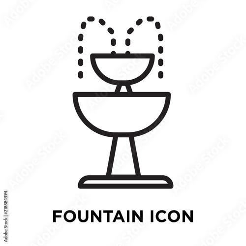 Fountain Icon On White Background Modern Icons Vector
