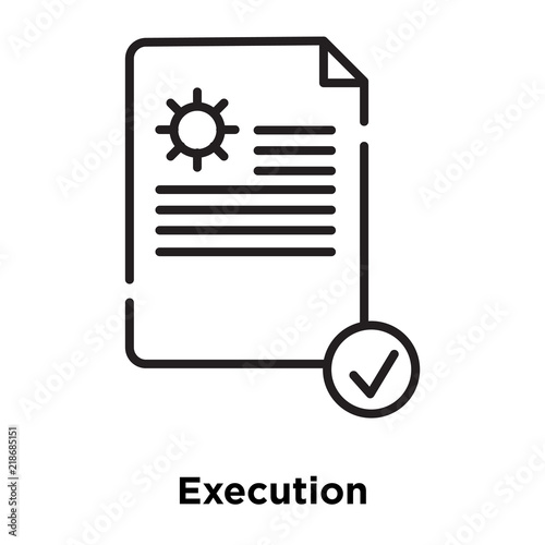 Fotografía execution icon isolated on white background