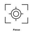 focus icon isolated on white background. Simple and editable focus icons. Modern icon vector illustration.