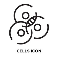 Poster - Cells icon vector isolated on white background, Cells sign , line symbol or linear element design in outline style
