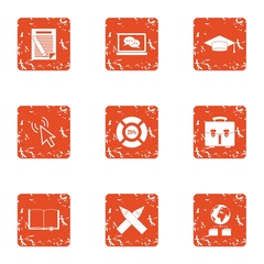 Poster - Put money icons set. Grunge set of 9 put money vector icons for web isolated on white background