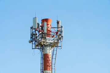 high pipes on which the equipment for cellular communication is installed.