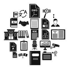 Poster - Legal instrument icons set. Simple set of 25 legal instrument vector icons for web isolated on white background