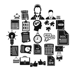 Poster - Paper icons set. Simple set of 25 paper vector icons for web isolated on white background