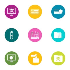 Poster - Tangible icons set. Flat set of 9 tangible vector icons for web isolated on white background