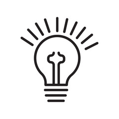 Aufkleber - Idea icon vector isolated on white background, Idea sign