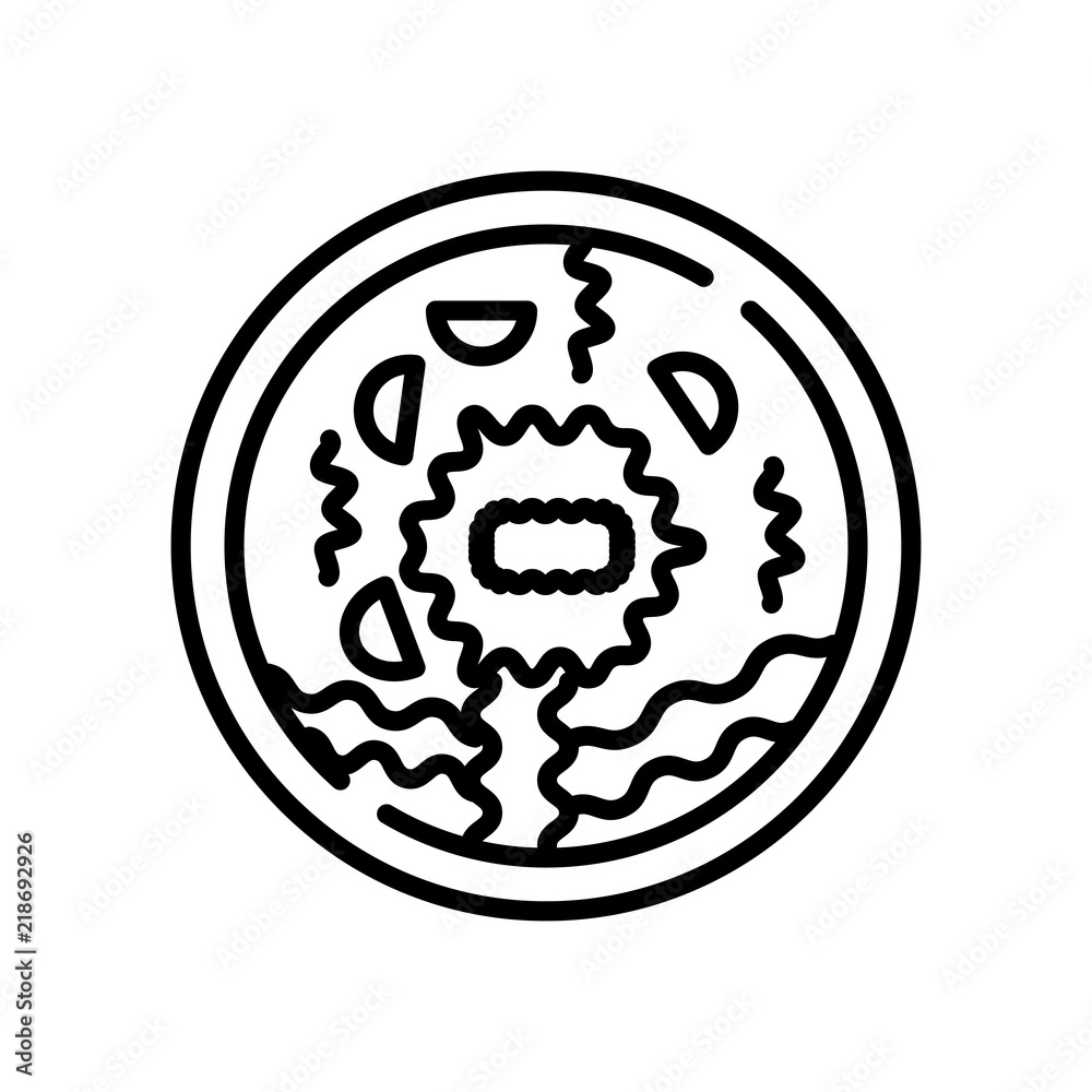 zha jiang mian icon isolated on white background. Modern and editable ...
