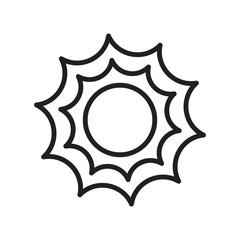 Poster - sun icon vector isolated on white background, sun sign