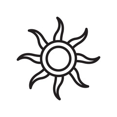 Poster - sun icon vector isolated on white background, sun sign