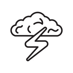 Poster - light bolt icon vector isolated on white background, light bolt sign