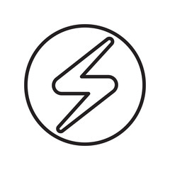 Poster - light bolt icon vector isolated on white background, light bolt sign