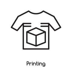 Fototapete - Printing icon vector isolated on white background, Printing sign , line or linear design elements in outline style