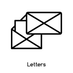 Fototapete - Letters icon vector isolated on white background, Letters sign , line or linear design elements in outline style