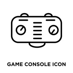 Wall Mural - Game console icon vector isolated on white background, Game console sign , linear and stroke elements in outline style