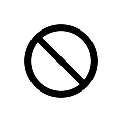 Poster - Ban icon. Element of web icon for mobile concept and web apps. Thin line Ban icon can be used for web and mobile