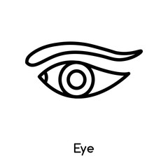 Poster - Eye icon vector isolated on white background, Eye sign , line or linear design elements in outline style