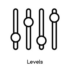 Poster - levels icon vector isolated on white background, levels sign , line or linear design elements in out