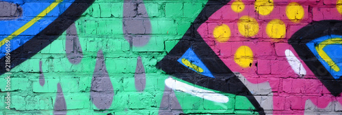 Tela Fragment of graffiti drawings