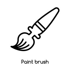 Poster - Paint brush icon vector isolated on white background, Paint brush sign , line or linear design elements in outline style