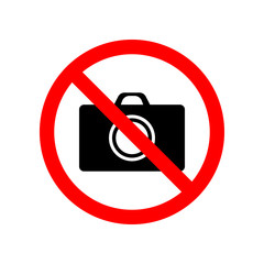 Poster - prohibited photograph icon. Element of ptohibited sign for mobile concept and web apps. Sign of prohibited photograph icon can be used for web and mobile