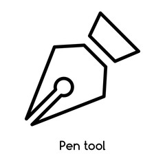 Poster - pen tool icon vector isolated on white background, pen tool sign , line or linear design elements in