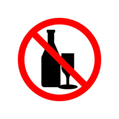 Aufkleber - alcohol prohibited icon. Element of ptohibited sign for mobile concept and web apps. Sign of alcohol prohibited icon can be used for web and mobile