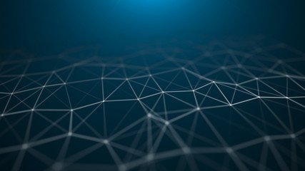 Poster - science background. 3d illustration. 3d rendering. abstract 3d big data visualization. visual inform