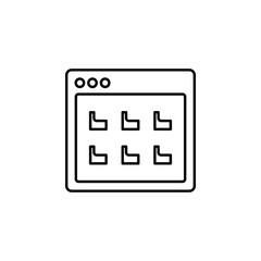 Poster - browser file library webpage icon. Element of internet browser for mobile concept and web apps icon. Thin line icon for website design and development, app development