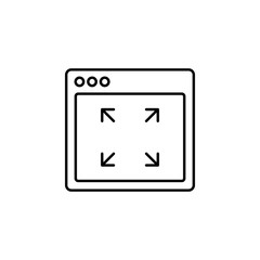 Poster - browser minimize webpage icon. Element of internet browser for mobile concept and web apps icon. Thin line icon for website design and development, app development