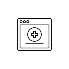 Poster - browser add webpage icon. Element of internet browser for mobile concept and web apps icon. Thin line icon for website design and development, app development