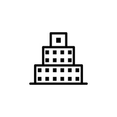 Poster - government Building icon. Element of real estate sign for mobile concept and web apps icon. Thin line icon for website design and development, app development