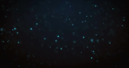 Wall Mural - loop moving blue star particles background