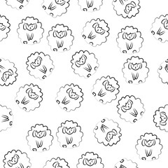 Poster - sheep icon in pattern style. Element of sheeps icon for mobile concept and web apps. Sketch sheep icon in pattern style can be used for web and mobile