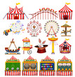 © blueringmedia - Set of carnival objects