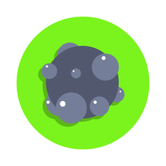 Poster - colored bubbles in green badge icon. Element of science and laboratory for mobile concept and web apps. Detailed bubbles icon