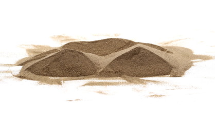 Sand pile isolated on white background