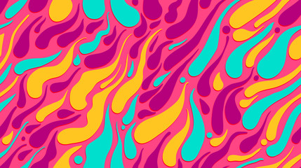 vector colored blots, seamless rectangular four-colored pattern, multi-colored spots, flat drops and