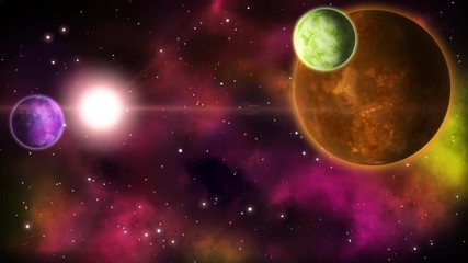 Wall Mural - Space landscape. Loop.