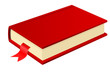 Red book with bookmark