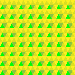 Wall Mural - Vector triangular yellow green seamless background. Geometric background.