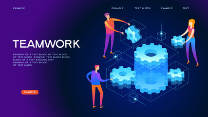 Fototapete - Teamwork Web Banner
