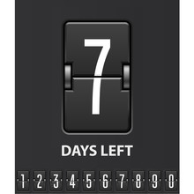 Seven Days Left, Flip Scoreboard - Mechanical Countdown Timer