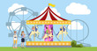 © inspiring.team - Children having fun on the merry go round