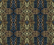 © Lissabet - Simmetric seamless pattern in ethnic style. Tribal geometric ornament, perfect for textile design, site background, wrapping paper and other endless fill. Trendy boho tile.