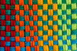 Background of multicolored threads of fabric