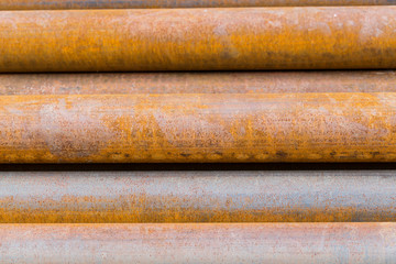 Rusty steel pipe taken as background