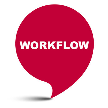 red vector bubble banner workflow